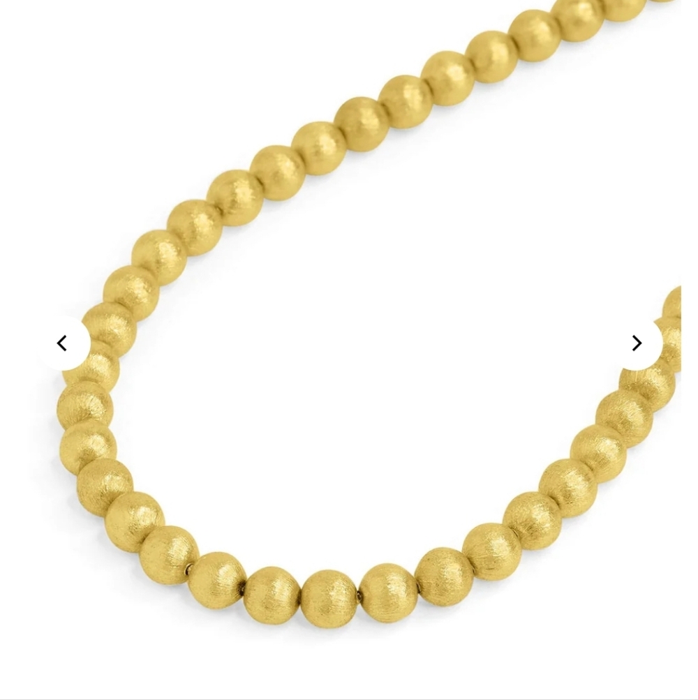 DEAN DAVIDSON Signature Gold Beaded Necklace 22k Plated MSRP $325